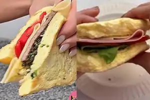 Pan de huevo: cómo preparar la base de un sándwich sin ningún tipo de harina