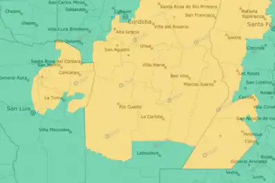 Alerta amarilla por fuertes tormentas en el centro del país para este 25 de abril