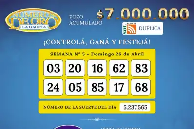 Los Números de Oro de LA GACETA del domingo 26 de abril