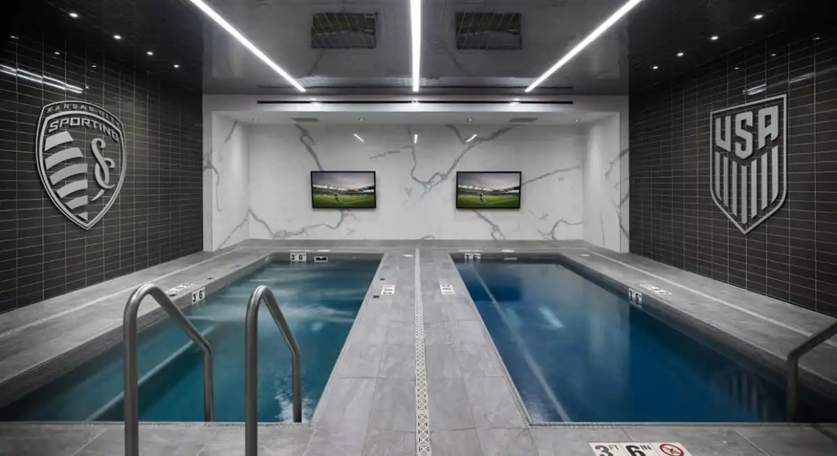 RECUPERACIÓN. Piletas de frío y calor para acelerar la puesta a punto del plantel.