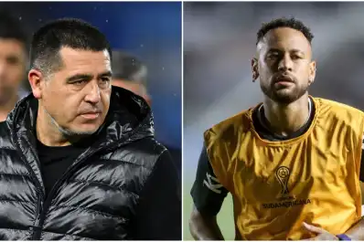 El gesto de Juan Román Riquelme con Neymar en la previa del partido de Santos frente a San Lorenzo