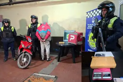 Un supuesto repartidor de Pedidos Ya fue detenido con más de un kilo de cocaína en Tucumán