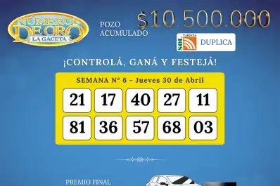 Los Números de Oro de LA GACETA del 30 de abril de 2026