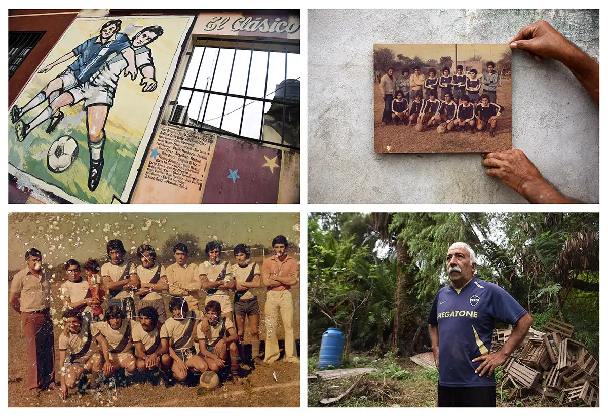 UN APASIONADO DEL FUTBOL: Juan es hincha de Boca Juniors y eximio ex jugador de fútbol de Sportivo. Fue parte del plantel con el cual protagonizó durante todos los domingos de 1960 a 1970 el “clásico eterno” de La Madrid frente al club Belgrano. FOTOS: DIEGO ARÁOZ