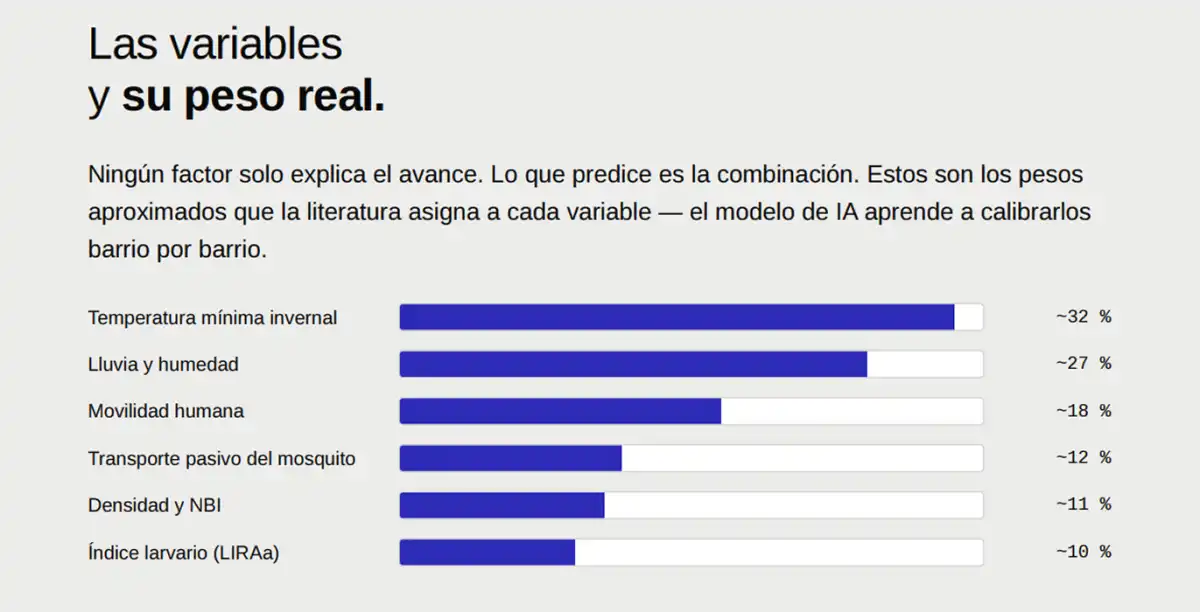 Diferentes variables podrían contribuir a la clarificación y predicción de brotes de dengue, chikungunya, zika u otros arbovirus.