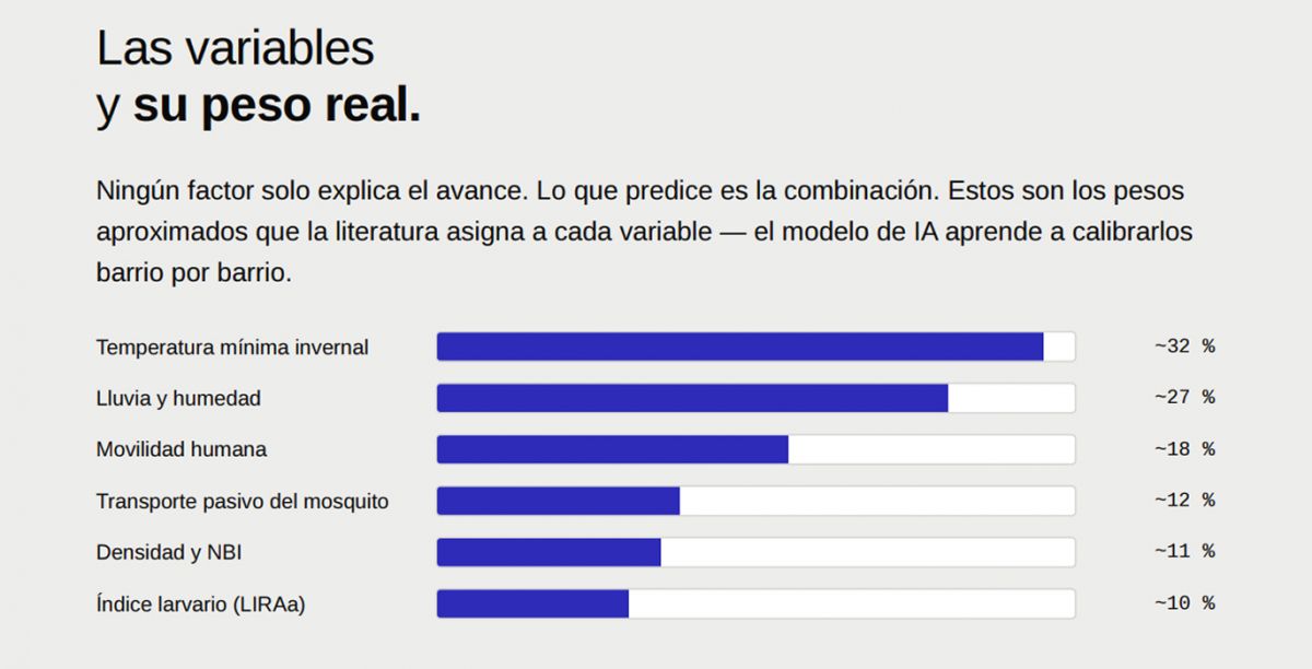 Diferentes variables podrían contribuir a la clarificación y predicción de brotes de dengue, chikungunya, zika u otros arbovirus.