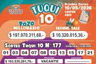 Tuqui 10: cómo salió el sorteo este domingo 3 de mayo