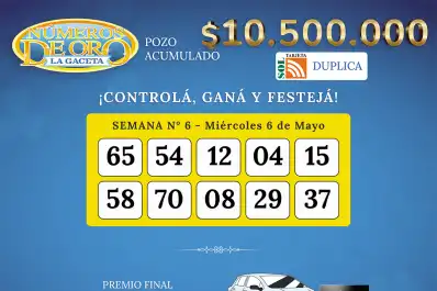Los Números de Oro de LA GACETA del 6 de mayo de 2026