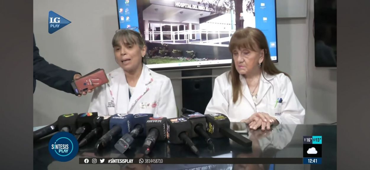 PARTE OFICIAL. Las especialistas del Hospital del Niño Jesús informaron cómo evolucionó el cuadro del niño tras el accidente.