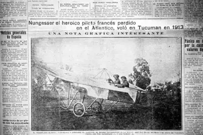 Recuerdos fotográficos: Charles Nungesser, el as del aire que aterrizó en el parque en 1913