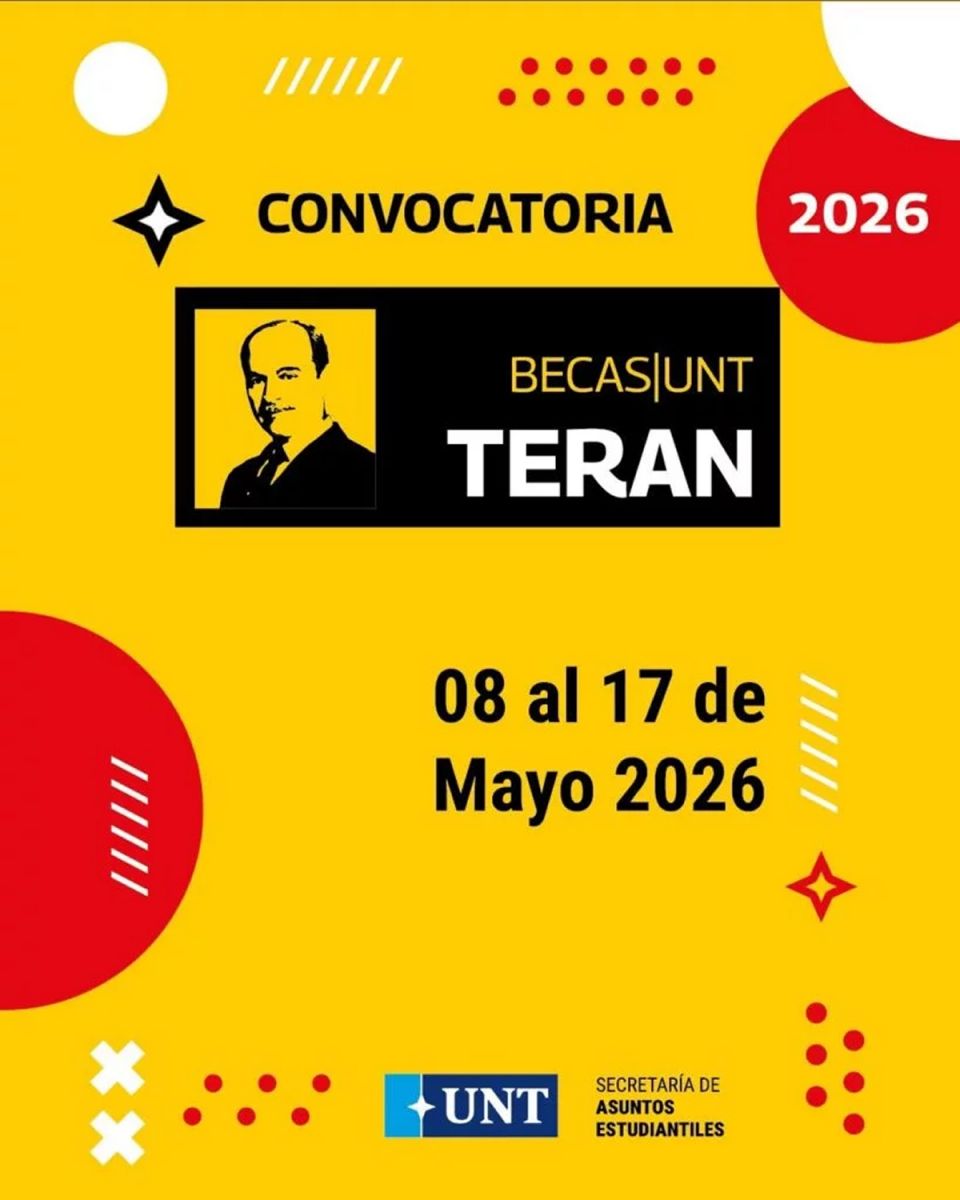 CONVOCATORIA ABIERTA. La UNT abrió las Becas Terán con ayuda económica para estudiantes de grado.