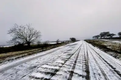 Cortaron un tramo de la ruta 307 en Tafí del Valle por presencia de hielo en la calzada