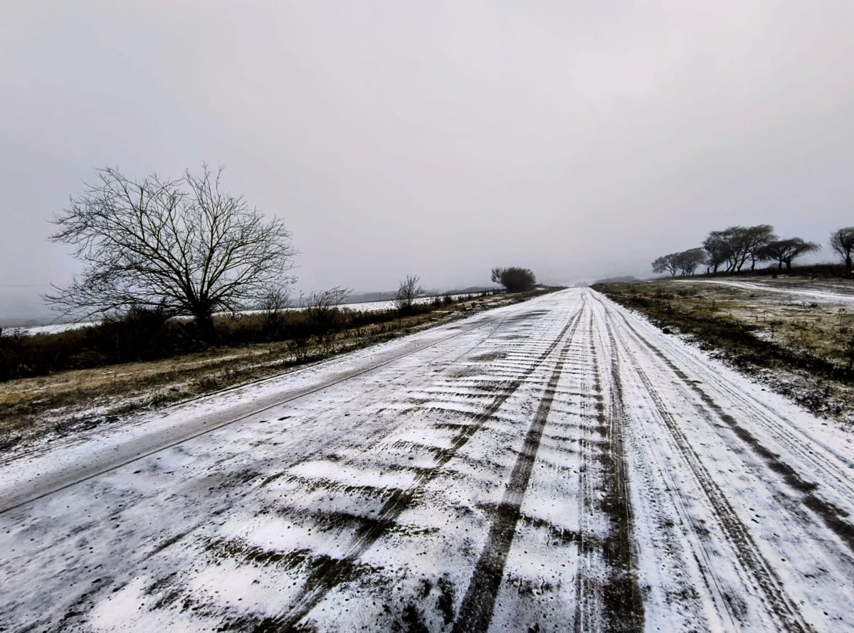 Se cumplió el pronóstico y llegó la nieve a Tafí del Valle