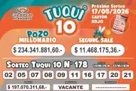 Tuqui 10: conocé el resultado del sorteo de este 10 de mayo