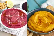 Remolacha y zanahoria: dos recetas de hummus para una picada saludable