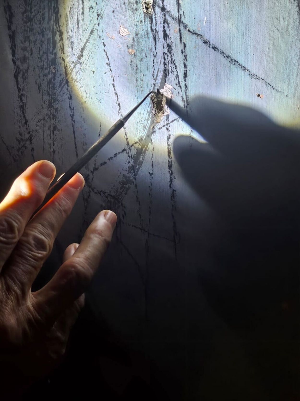 LA MINUCIOSIDAD DE CADA TRAZO. Salas usó carbonilla para elaborar su sorprendente obra.