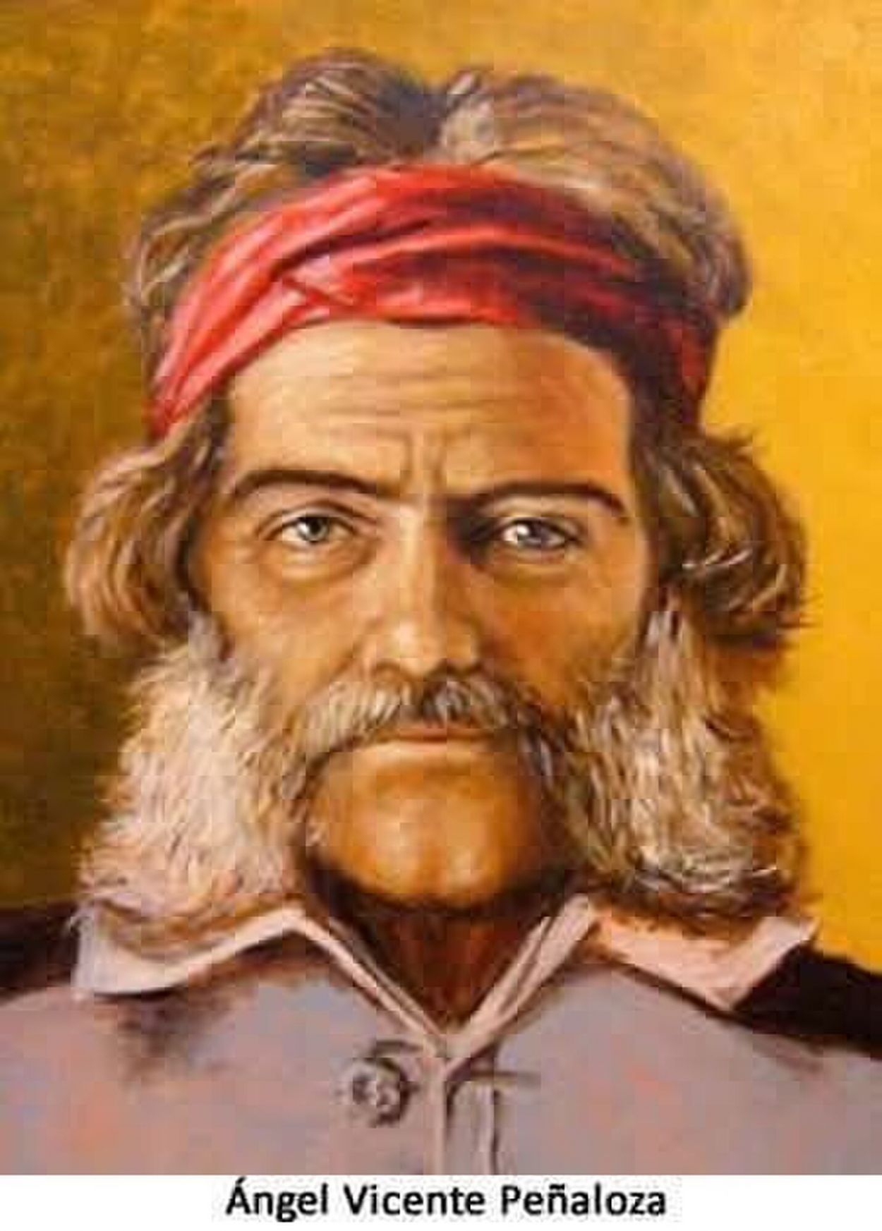 CHACHO PEÑALOZA. Frondosos bigote y patillas de caudillo.