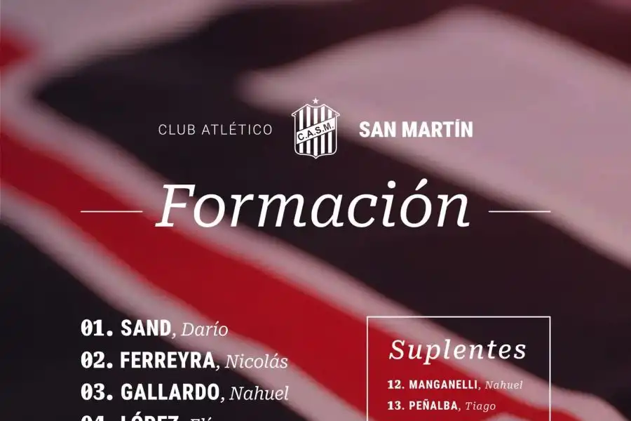 Los titulares de San Martín de Tucumán