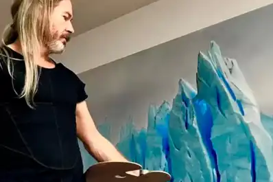 Che, no se roben mi obra: un artista argentino denunció a la Casa Rosada por la desaparición de su cuadro del glaciar Perito Moreno