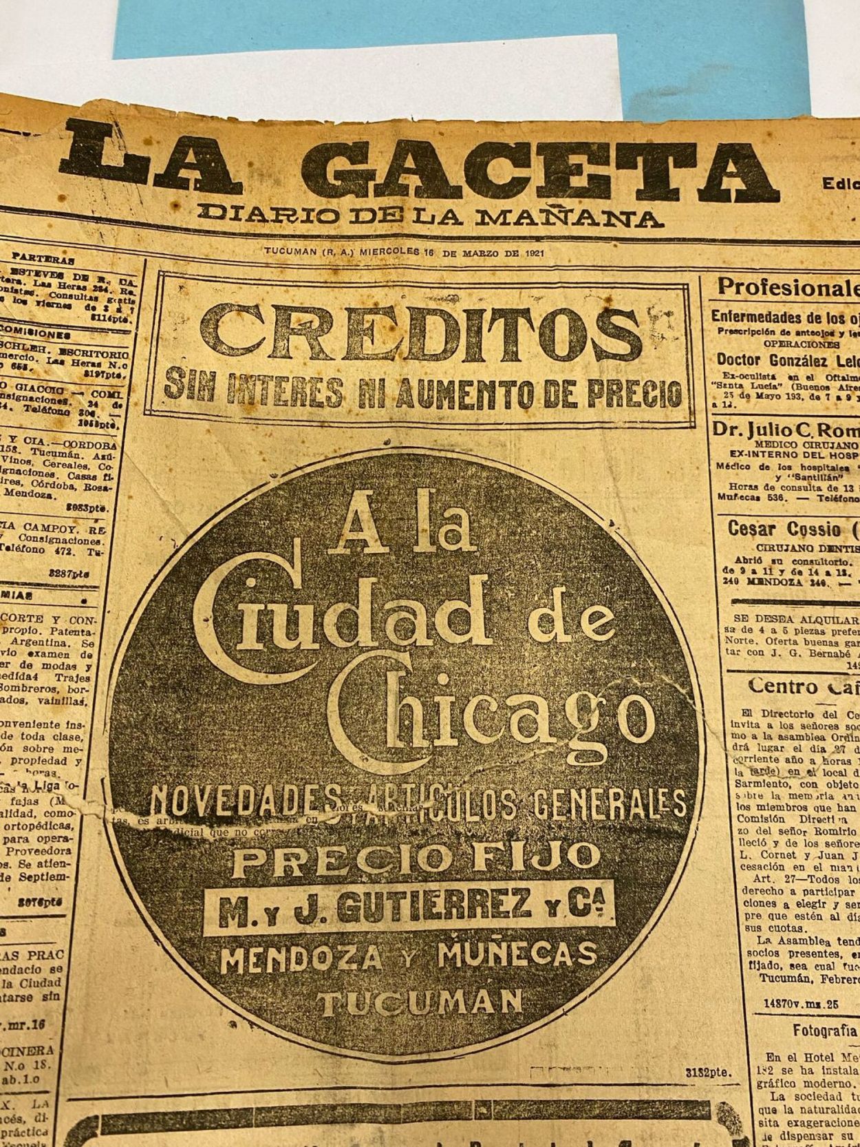 Recuerdos fotográficos: los 101 años de la tienda La Chicago