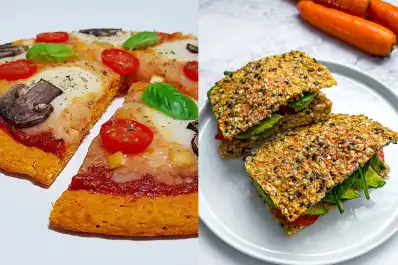 Pan de avena y pizza de zanahoria: platos rápidos, saludables y sin harinas