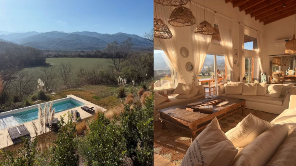 Así es el refugio de Florencia Peña en Salta: montañas, tranquilidad y una vista impactante