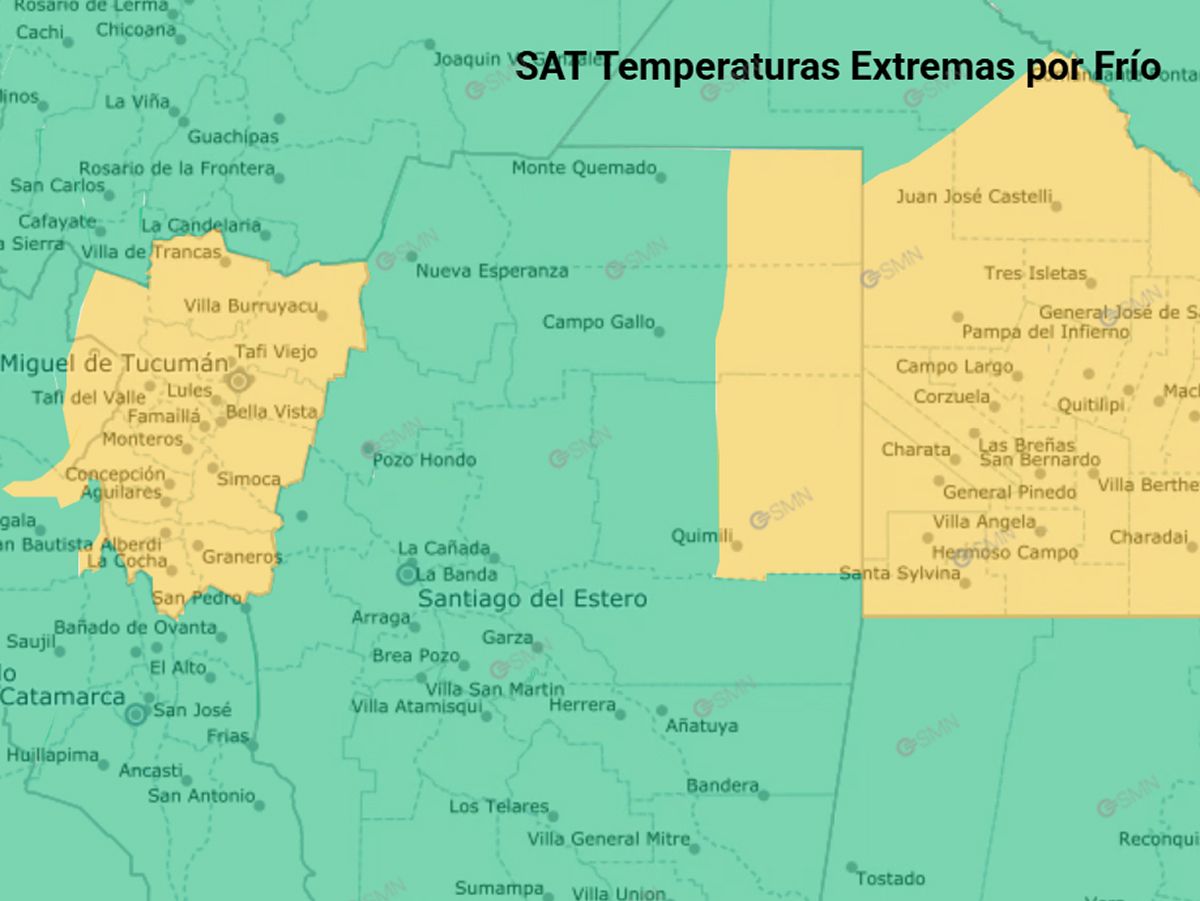 Tucumán, bajo alerta amarilla por frío extremo: qué dice el pronóstico sobre una posible nevada