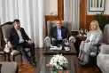 Jaldo y Acevedo visitan a Chahla en la Municipalidad de la capital