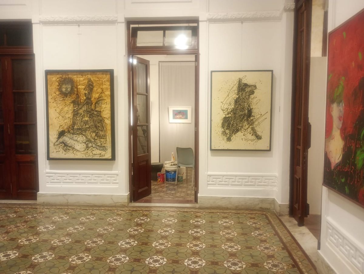 EN DEFENSA DEL DIBUJO. Dos de las obras que integran la muestra.