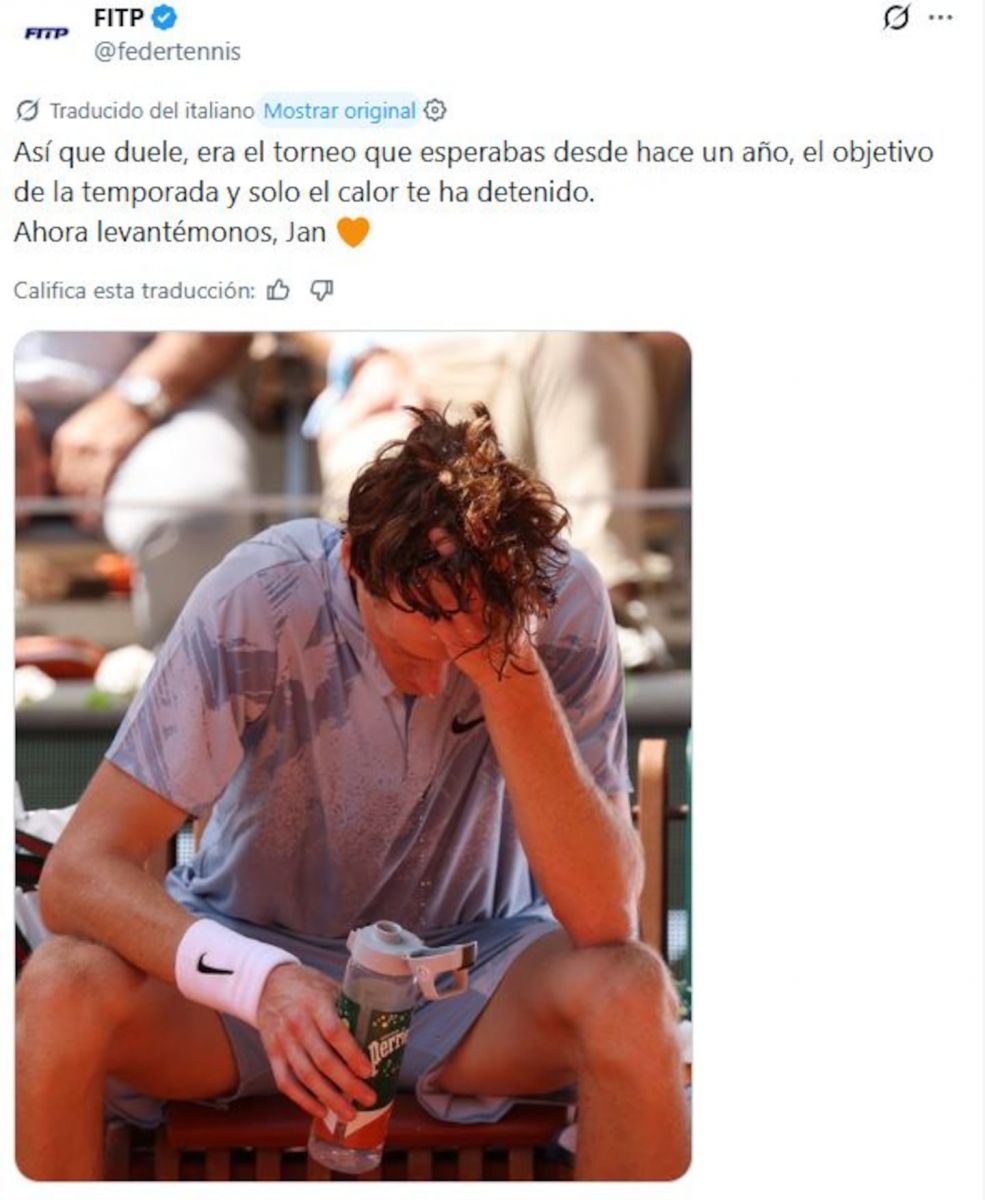 El fuerte comunicado de la Federación Italiana tras la eliminación de Jannik Sinner en Roland Garros