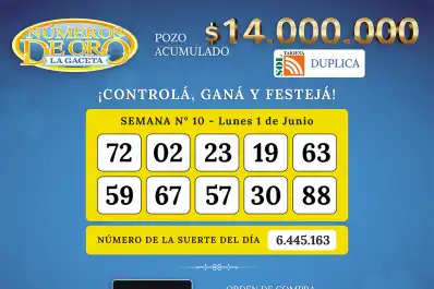 Los Números de Oro de LA GACETA del 1 de junio de 2026