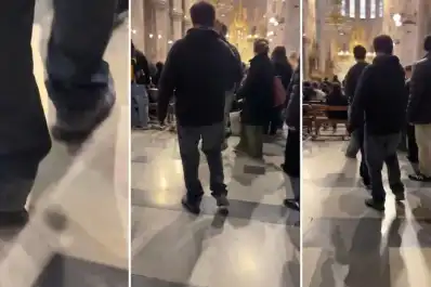 Grabaron en la Basílica de Luján a un empresario con prisión domiciliaria por abuso sexual