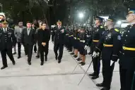 Sergio Mansilla encabezó la entrega de insignias a los cadetes en la Jefatura de Policía