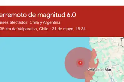 Un terremoto de 6.0 en Chile activó las alertas sísmicas en celulares de Argentina