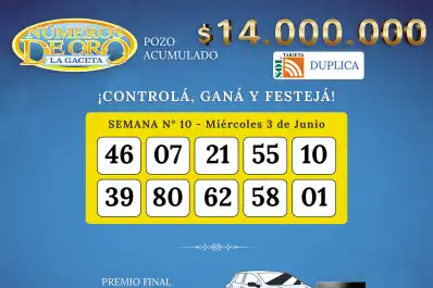 Los Números de Oro de LA GACETA del 3 de junio de 2026