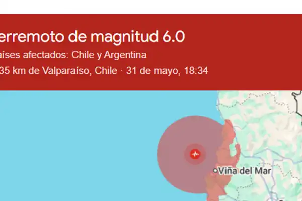 Un terremoto de 6.0 en Chile activó las alertas sísmicas en celulares de Argentina