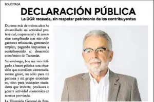 Solicitada: declaración pública