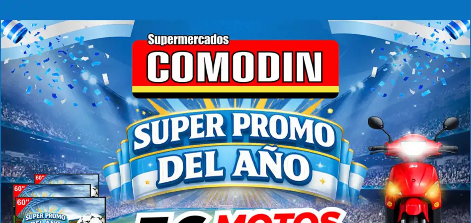 Comodín y Maxicomodín lanzan la mejor promoción del año: 36 motos, 30 smart TV y premios durante más de un año