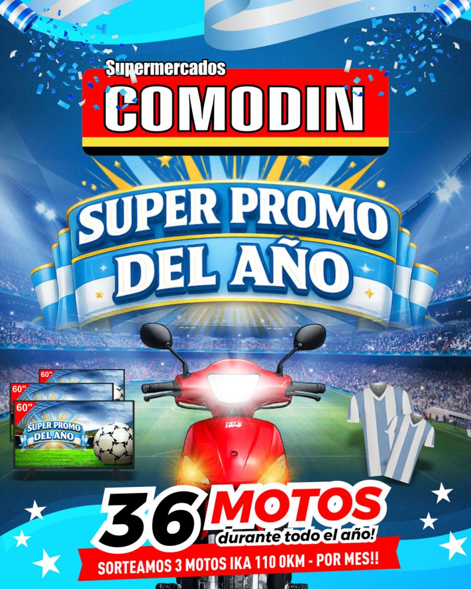 Comodín y Maxicomodín lanzan la mejor promoción del año: 36 motos, 30 smart TV y premios durante más de un año