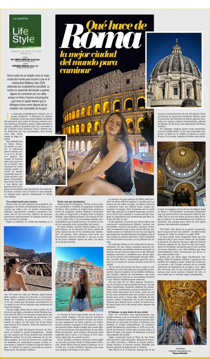 Qué hace de Roma la mejor ciudad del mundo para caminar