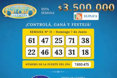 Los Números de Oro de LA GACETA del 7 de junio de 2026