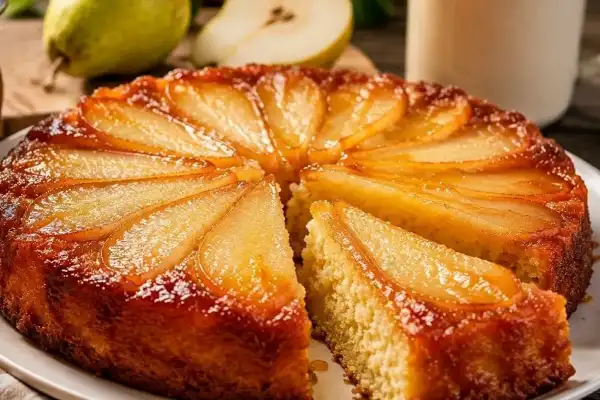 Torta invertida de peras: la receta perfecta para los mates de la tarde