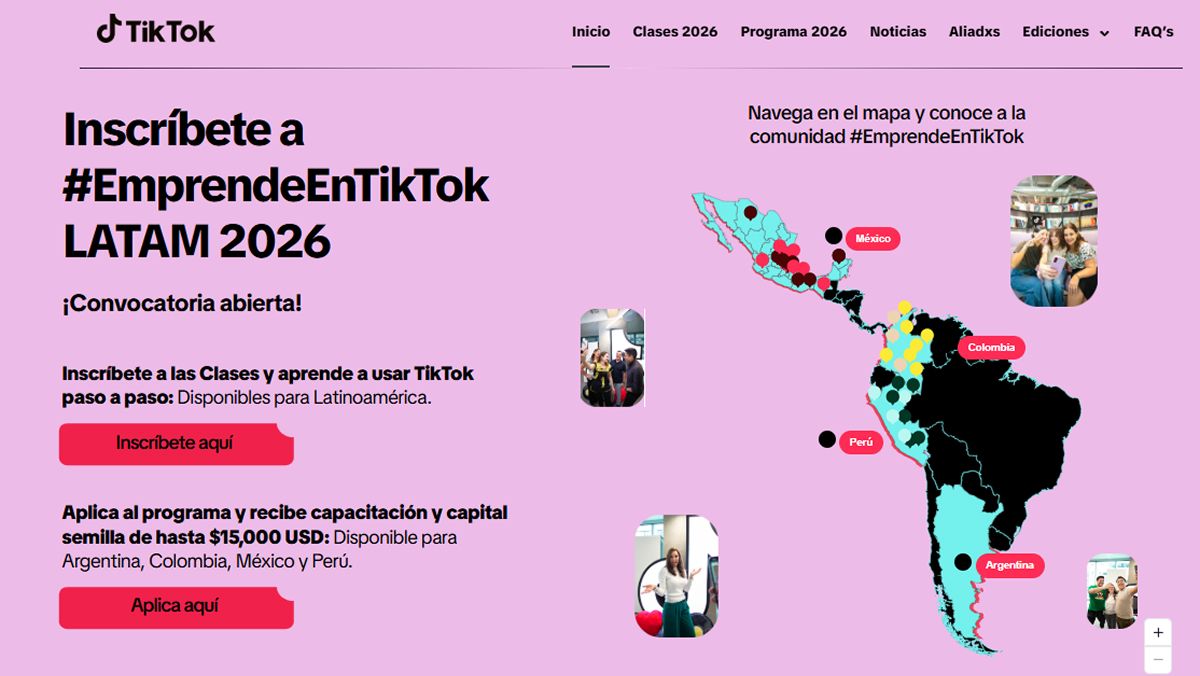 TikTok ofrece hasta U$S 30.000 para emprendedores y PyMEs de
