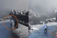 Un nuevo video muestra el momento en el que un turista se arrojó a las Cataratas del Iguazú para recuperar su celular