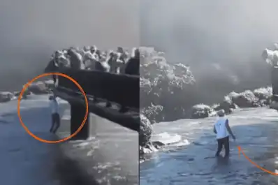 Un nuevo video muestra el momento en el que un turista se arrojó a las Cataratas del Iguazú para recuperar su celular