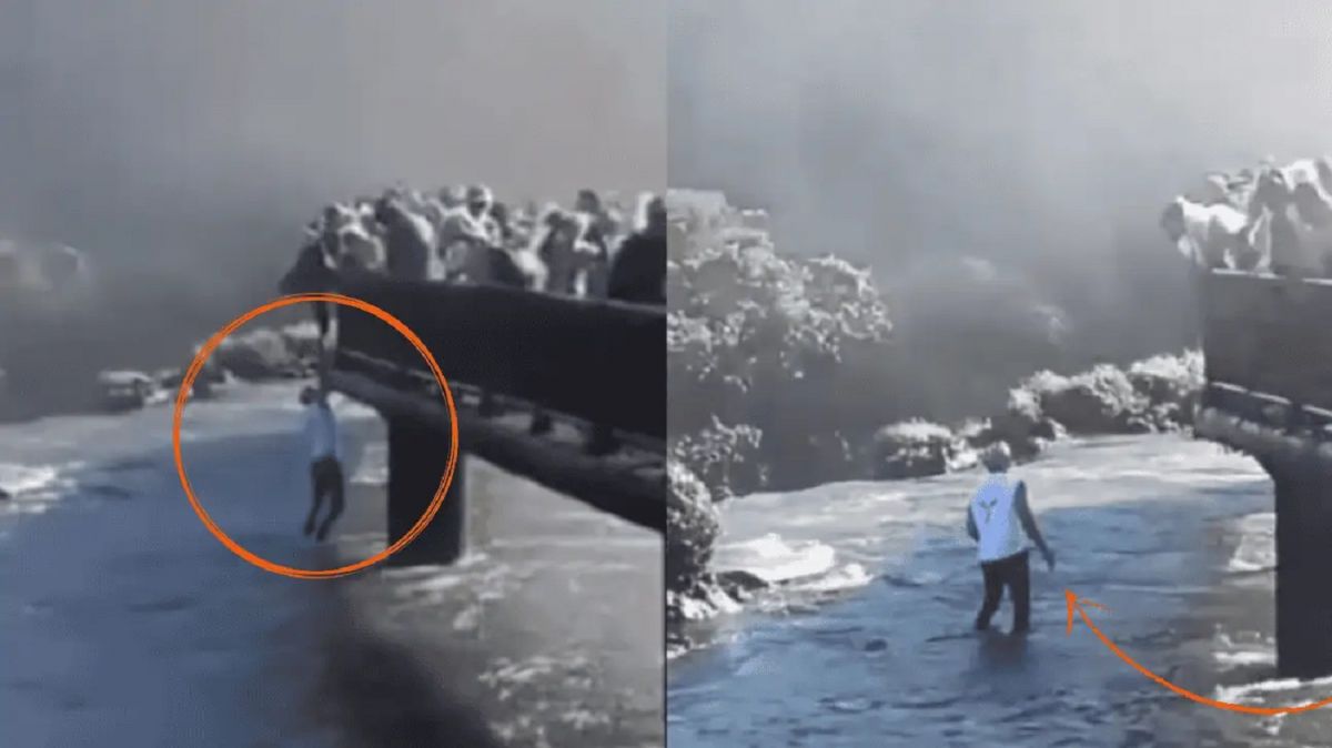 Un nuevo video muestra el momento en el que un turista se ar