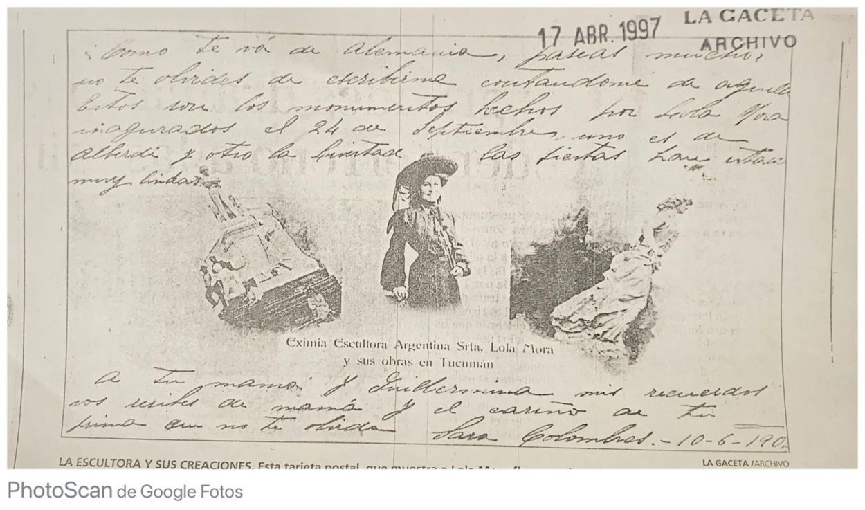 Recuerdos fotográficos: Lola Mora, a través de fotos y postales