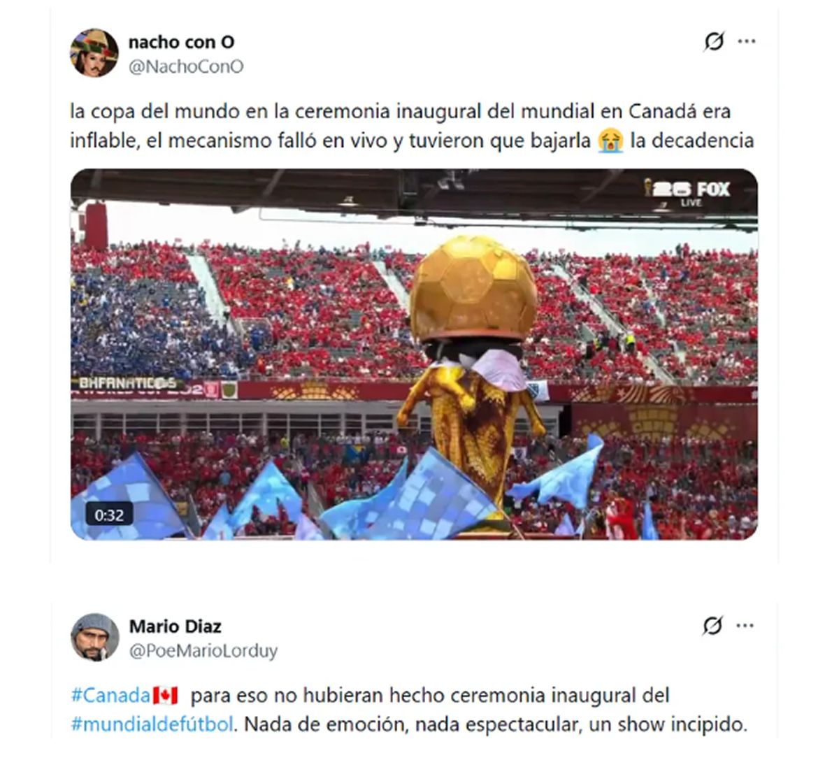 Los mejores memes y reacciones de la inauguración del Mundial 2026 en Canadá