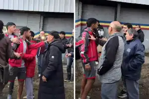 ¿A mí me decís?: el tenso cruce de Matías Caco García con un hincha de San Martín en Munro