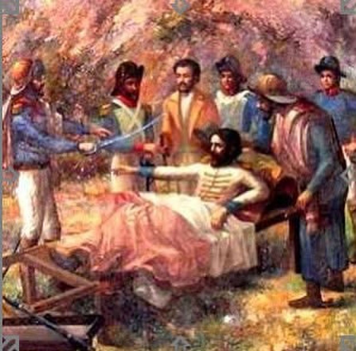 EN AGONÍA. Hay distintas versiones sobre la circunstancia de su muerte.